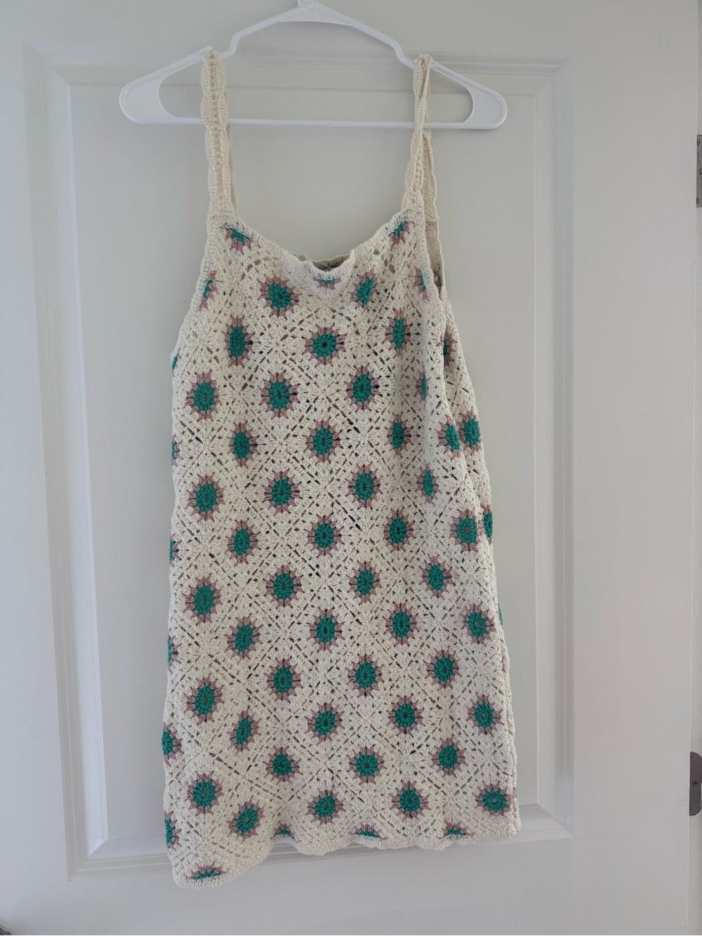 NWT Cream Crochet Mini Dress